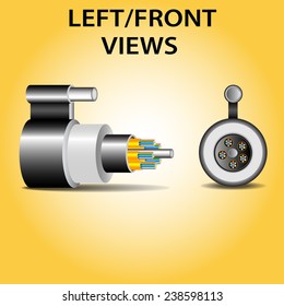 Optic fiber cable. Vector illustration