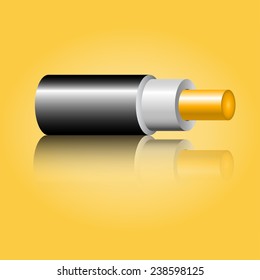 Optic fiber cable. Vector illustration