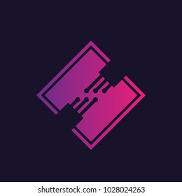 optic fiber cables vector logo