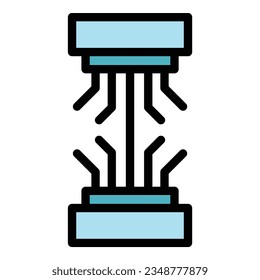 Optic fiber icon outline vector. Internet cable. Fibre wire color flat