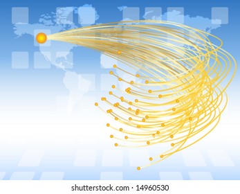 Ilustración vectorial de fibras ópticas