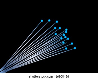 Optic fibers vector illustration