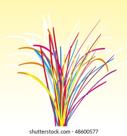 Optic fibers vector illustration