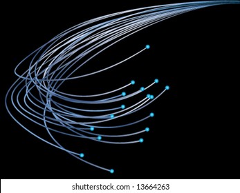 Optic fibres vector illustration