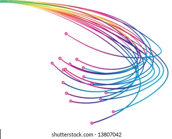 Optic fibres vector illustration