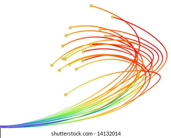 Ilustración vectorial de fibras ópticas