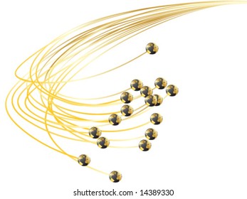 Optic fibres vector illustration