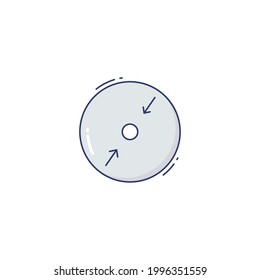 optic Flat Icon Isolated On White Background 