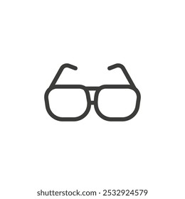 Optic glasses icon Simple outline vector logo