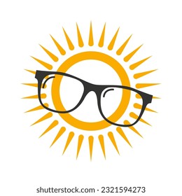 Optic Glasses logo design illustration