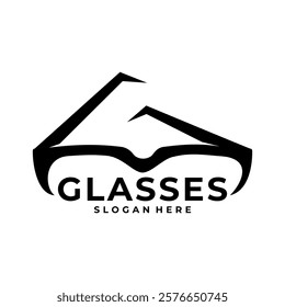 Optic glasses logo design vector. glasses store logo template