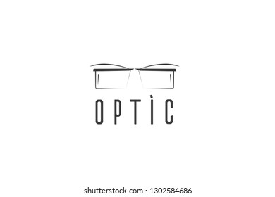 Optic Glasses Minimal Style Vector Logo