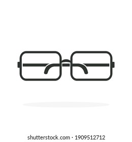 Optic Glasses Vector Icon Illustration 
