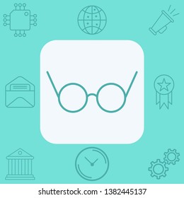 Optic glasses vector icon sign symbol