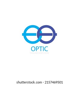 Diseño vectorial libre del logotipo del icono óptico