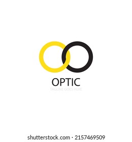 Optic icon logo free vector design
