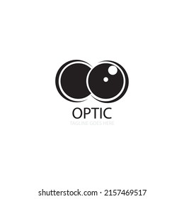 Optic icon logo free vector design