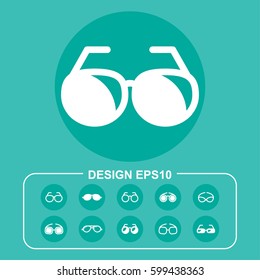 Optic icon stock vector illustration. Flat design.