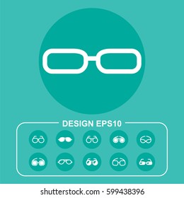 Optic icon stock vector illustration. Flat design.