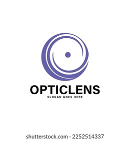 optic lens logo simple minimalist design