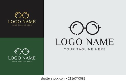 Optic Lens Logo Vector Design Vintage Illustration, Eyeglasses Logo, Glasses Vector, Lets See The World, Clear Seeing, Eyeglass Illustration