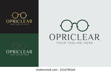 Optic Lens Logo Vector Design Vintage Illustration, Eyeglasses Logo, Glasses Vector, Lets See The World, Clear Seeing, Eyeglass Illustration