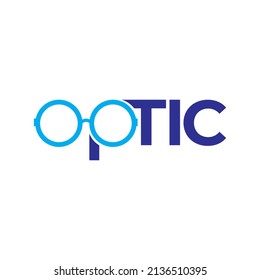 Logo óptico concepto moderno y estilista