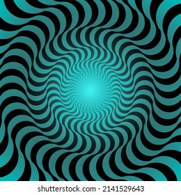 Optical 3D illusion swirlpool. Abstract Background of rippled, wavy lines