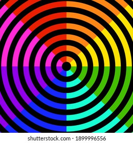 Optical abstract illusion design. Op art . Vector illustration.