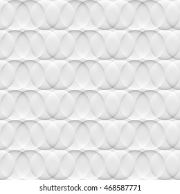 Optical abstract white and grey seamless pattern with circles. Geometric wallpaper. Vector background