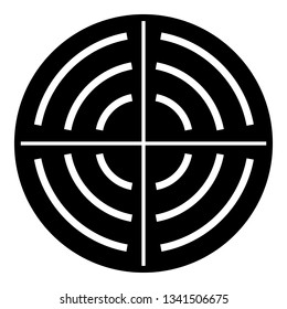 Optical aim icon. Simple illustration of optical aim vector icon for web design isolated on white background