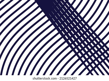 Optical art abstract background blue color wave design. Abstract Black and White Geometric Stripes. Abstract  Geometric Pattern with Waves.