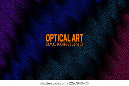 Fondo abstracto de arte óptico para el diseño. Patrón rayado de gradiente colorido.