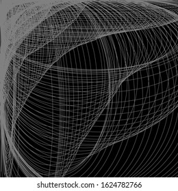 Optical art abstract background wave design grey and white. Eps 8