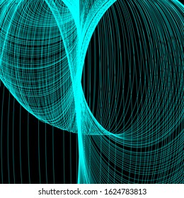 Optical art abstract background wave design black and blue. Eps 8