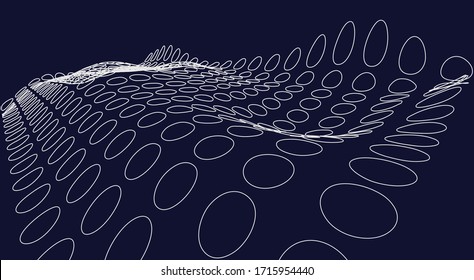 Optical art abstract background wave design.Technology concept. Futuristic vector illustration.Dynamic texture for graphic design, business cards, cover, labels mock-up, stickers layout.Modern Pattern