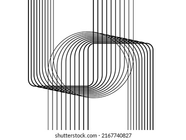 diseño de onda de fondo abstracto de arte óptico en blanco y negro
