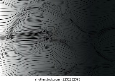 diseño de onda de fondo abstracto de arte óptico en blanco y negro