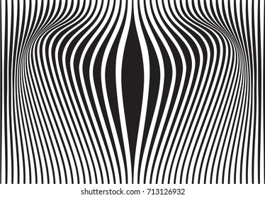 optical art abstract background wave design black and white