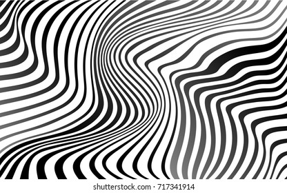 optical art abstract background wave design black and white