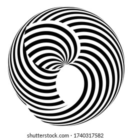 optical art abstract vector background wave design black and white