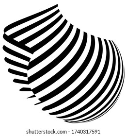 optical art abstract vector background wave design black and white
