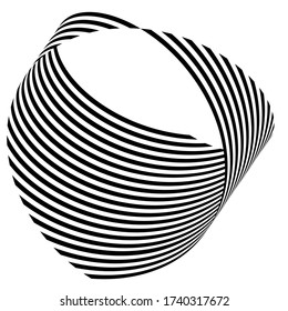optical art abstract vector background wave design black and white