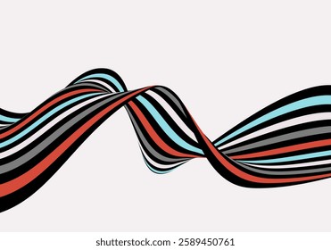 Optical art background color wave background, geometric design. Vector illustration of wave stripes wave abstract background.