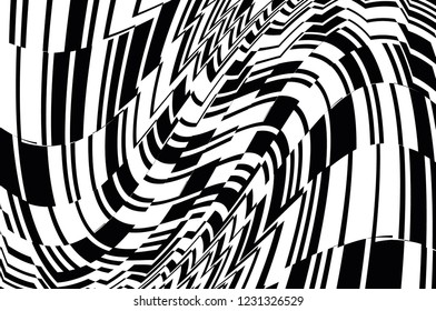 Optical Art Background Design Black White Stock Vector (Royalty Free ...