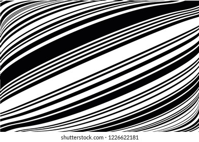 Optical art background. Wave design black and white. Digital image with a psychedelic stripes. Vector illustration Abstract pattern. Texture with wavy, curves lines.