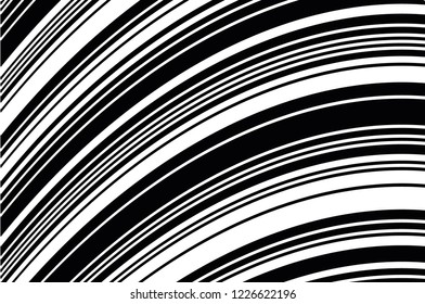 Optical art background. Wave design black and white. Digital image with a psychedelic stripes. Vector illustration Abstract pattern. Texture with wavy, curves lines.