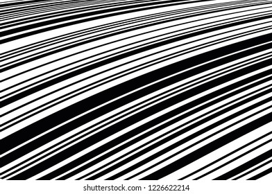 Optical art background. Wave design black and white. Digital image with a psychedelic stripes. Vector illustration Abstract pattern. Texture with wavy, curves lines.