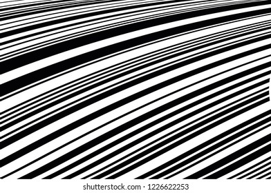 Optical art background. Wave design black and white. Digital image with a psychedelic stripes. Vector illustration Abstract pattern. Texture with wavy, curves lines.