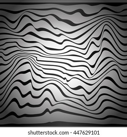 optical art background wave design black and white